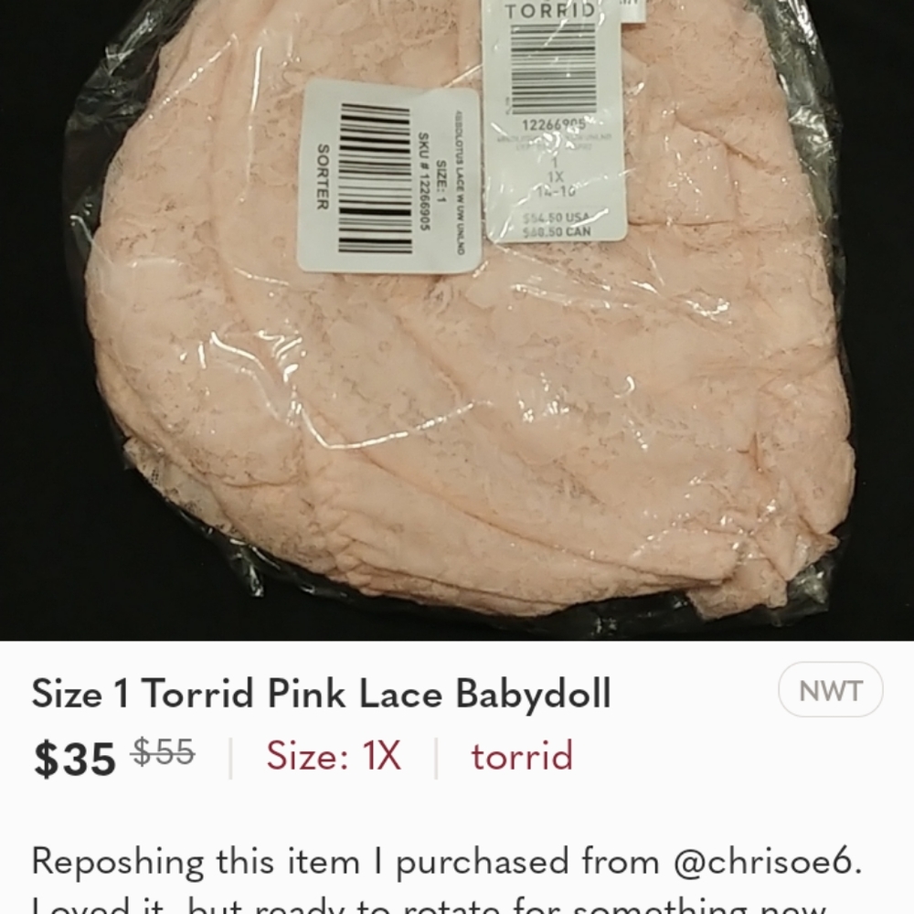 Pink lace babydoll